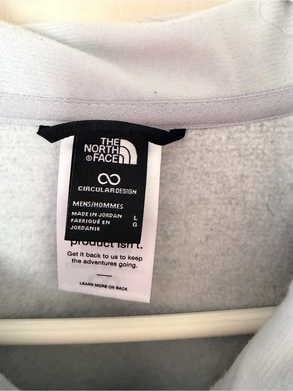 The North Face Men's Light Gray & Dark Gray Fleece Vest - Zip Front
